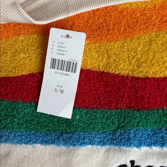 Celandine S/M Chasing Sunsets Cream Graphic Oversized Sweatshirt - Picture 3 of 5